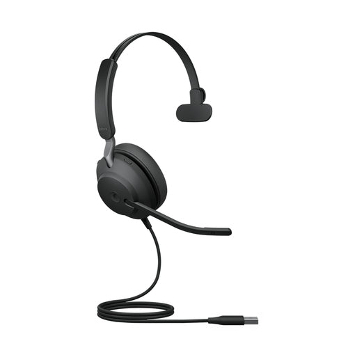 Jabra Evolve2 40 SE Headset Wired Head-band Calls/Music USB Type-A Black Jabra Evolve2 40 SE Headset Wired Head-band Calls/Music USB Type-A Black